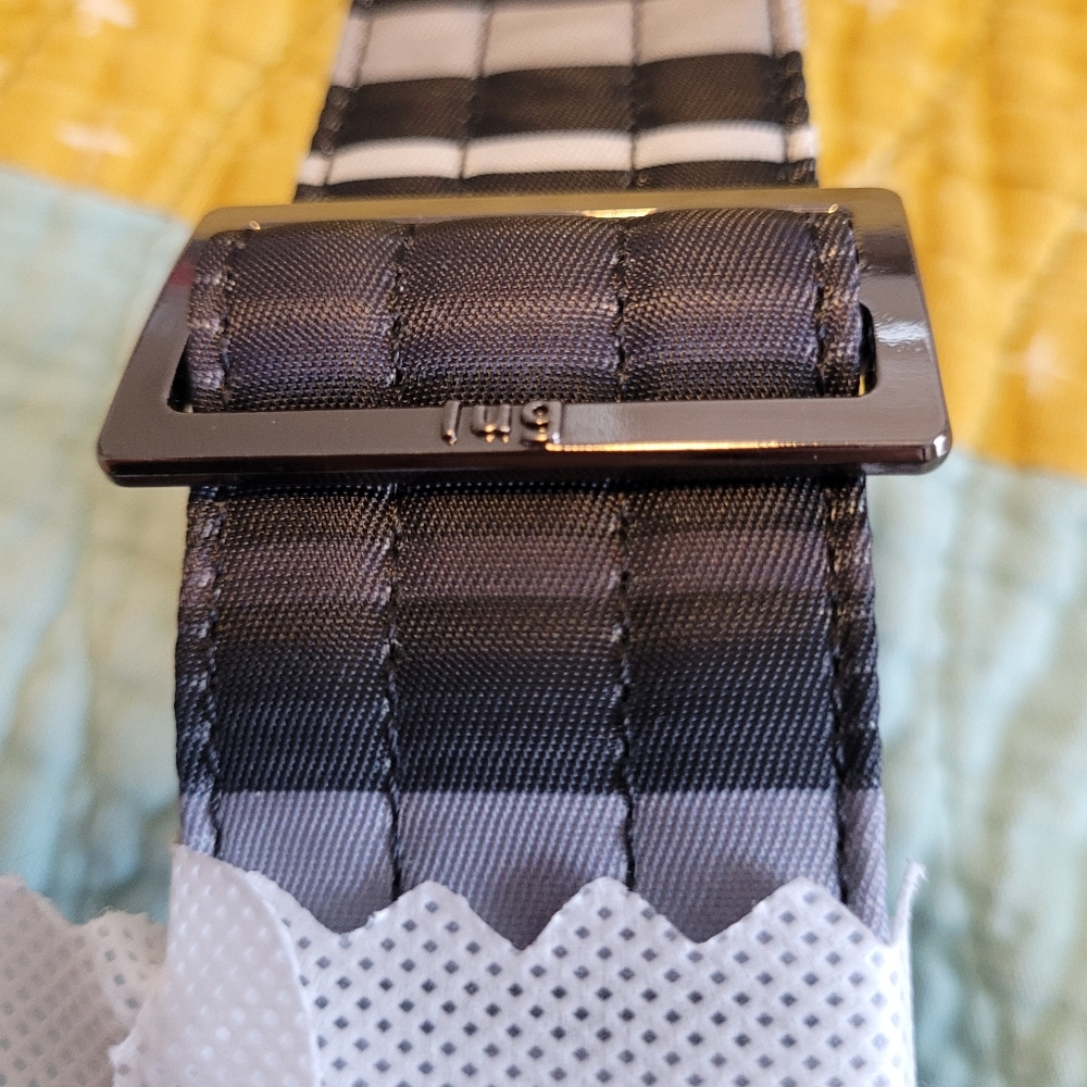 NEW Lug Adjustable Black and White Striped Bag Strap - Picture 3 of 4